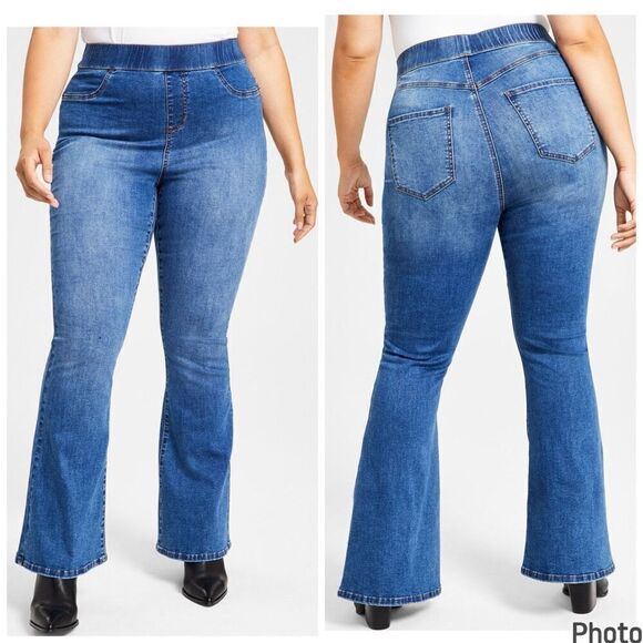 NWT Re generation by Celebrity Pink 3X Poppy Stretch Curvy Pull-On Flare Jeans - Picture 1 of 12